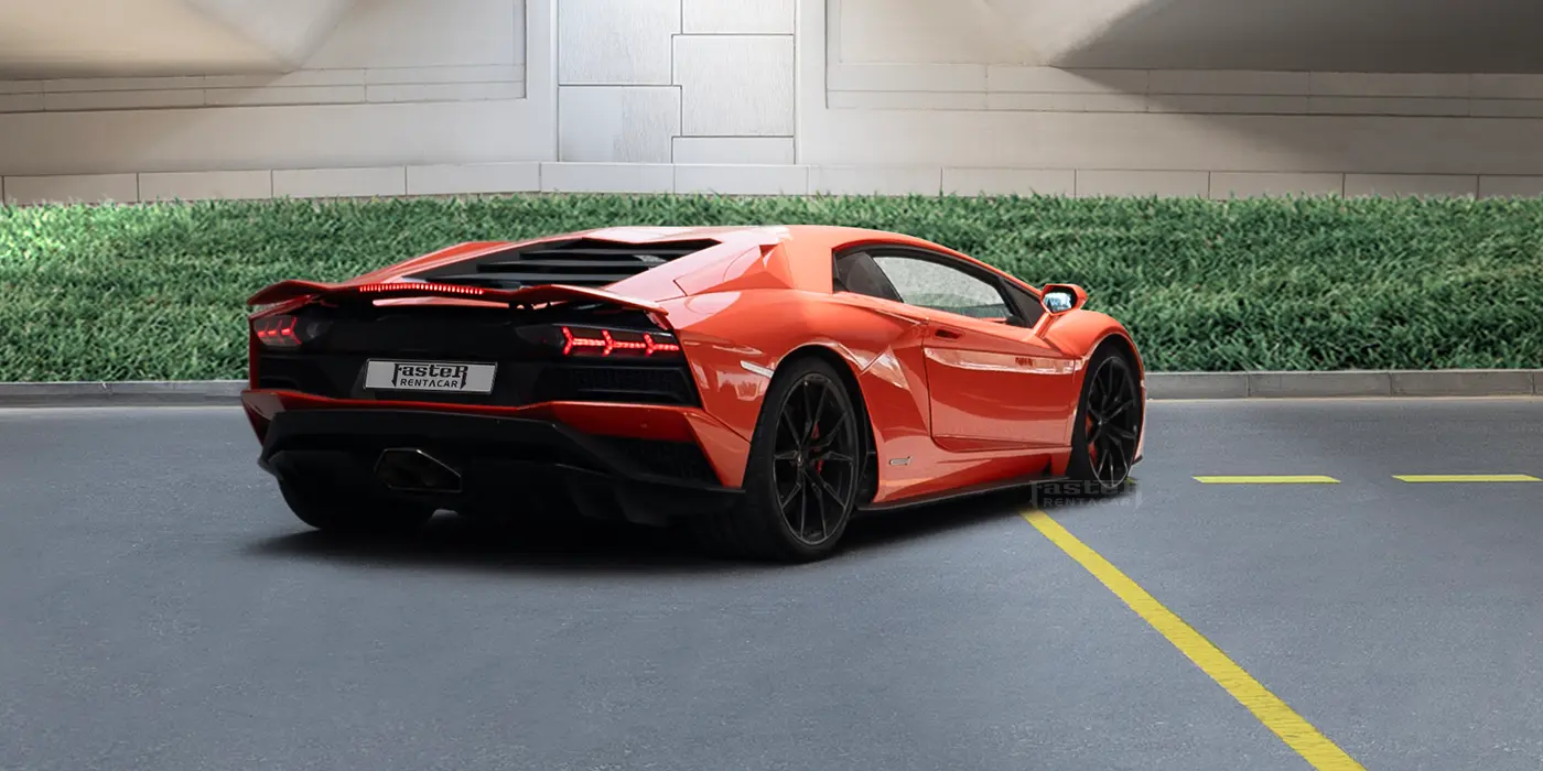 Lamborghini Aventador - Orange back side